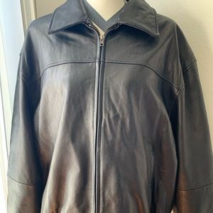 Boston Harbour Leather Bomber Jacket